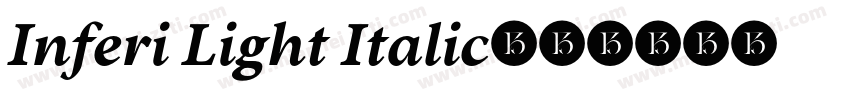 Inferi Light Italic字体转换